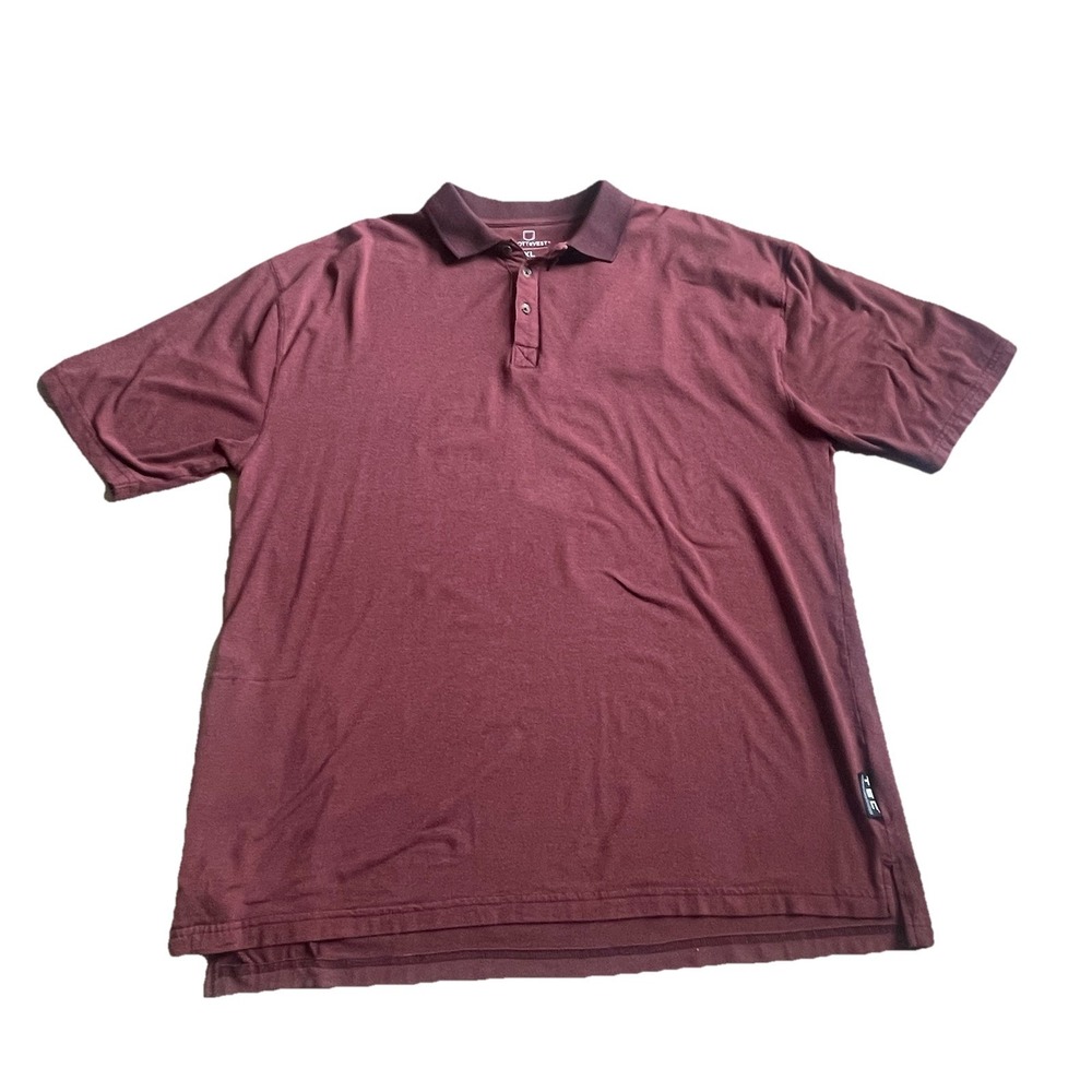 SCOTTeVEST TEC Polo Shirt Mens‎ XL Bamboo Brick Zip Pockets Short Sleeve Travel
